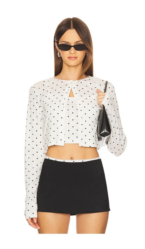 CUUP Pointelle Cardigan in White,Black. - XL also in XS, S