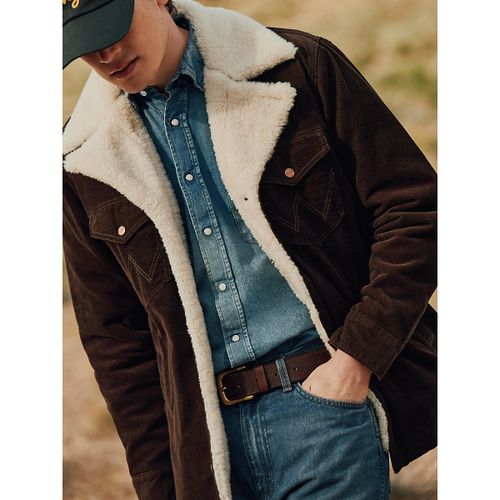 Men's Sherpa Lined Range Corduroy Jacket in Chocolate Torte