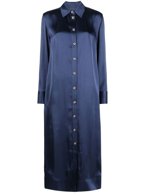 Ara satin-finish shirtdress - Blue
