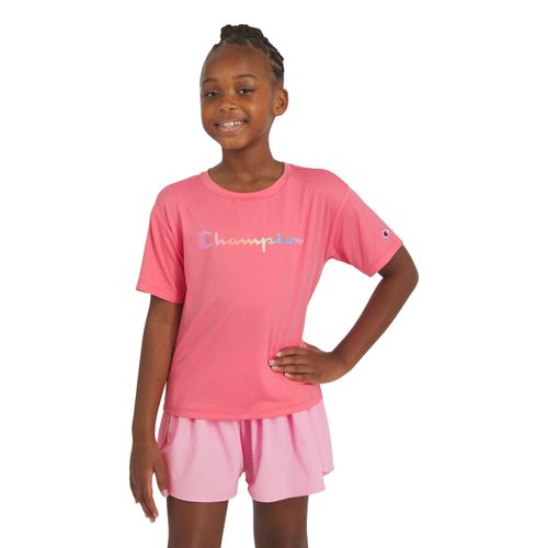 Girls Active Tee Pink 8:- Pink