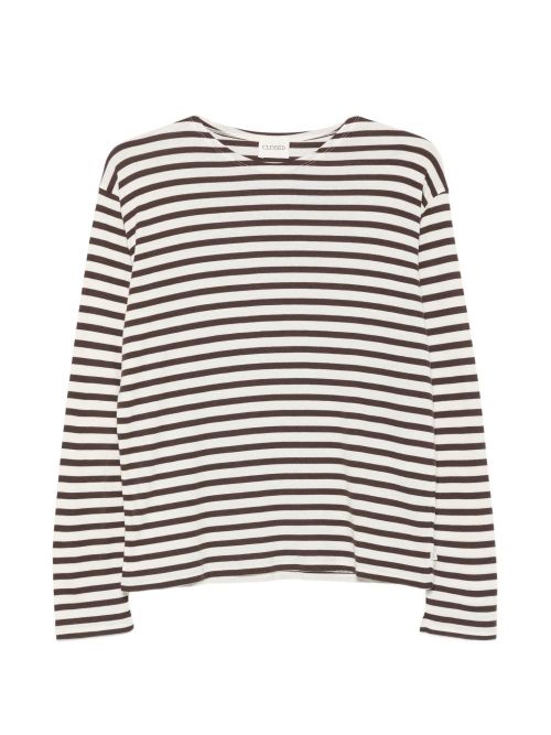 Striped Cotton Blend T-Shirt