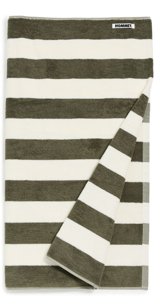 Beach Towel Matcha Stripes One Size
