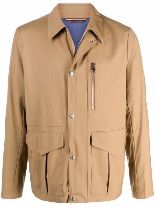 Wool shirt jacket - Brown