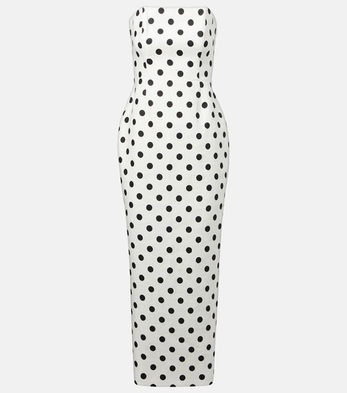 Romeo polka-dot linen maxi dress