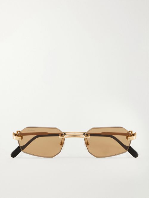 Rounded-frame Metal Sunglasses