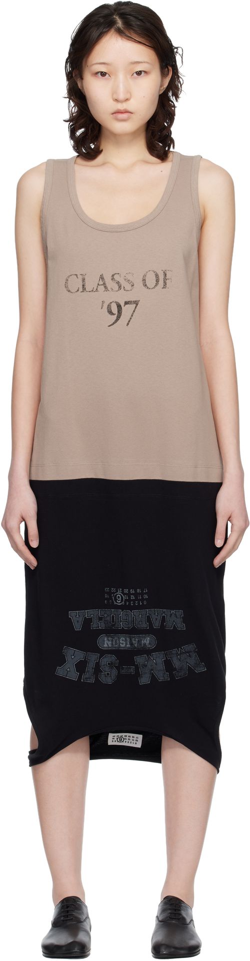 Black & Taupe Multi Wear Midi Dress