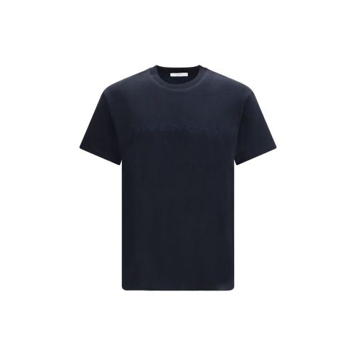 Logo-Embroidered Cotton T-Shirt — Navy