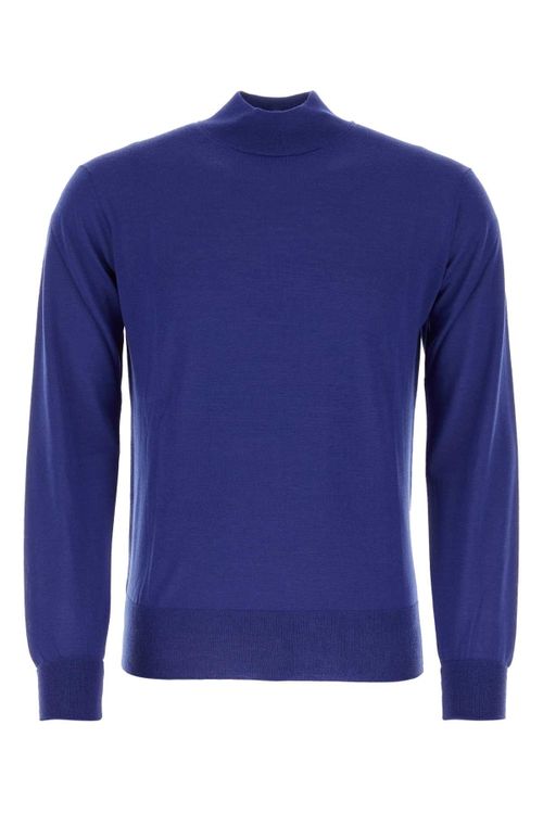 Virgin Wool Sweater — Blue