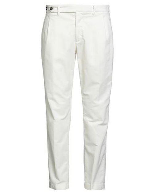 Man Pants Ivory Size 38 Cotton, Elastane