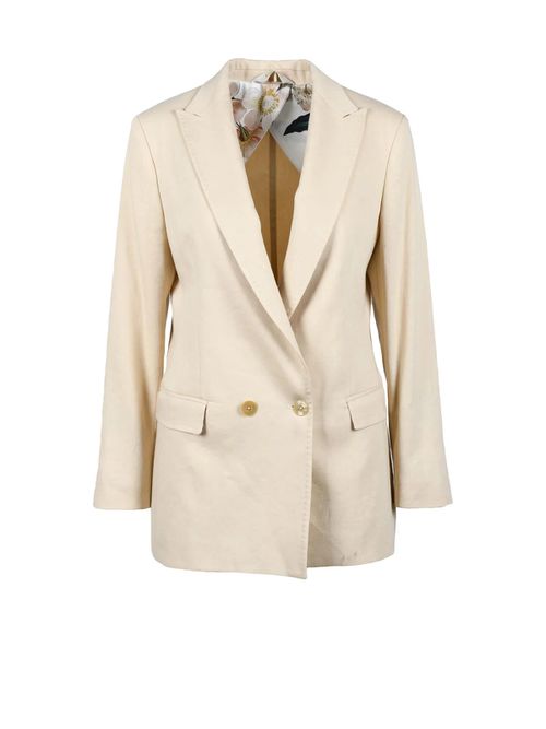 Beige Linen Viscose Jacket