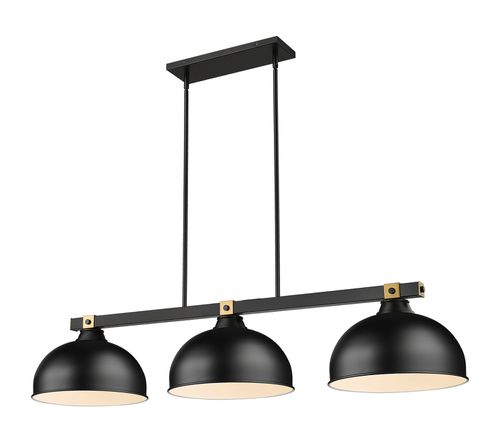 Matte Black Rubbed Brass Billiard from the Bronte Collection