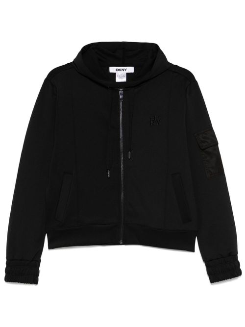 Scuba-jersey hoodie - Black