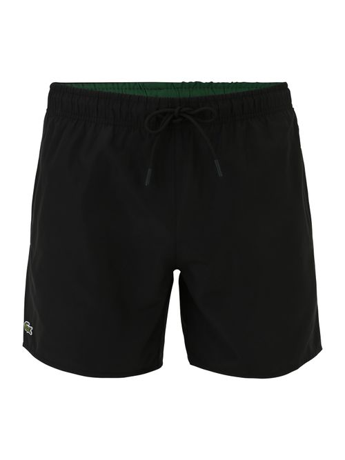 LACOSTE Pantaloncini da bagno verde scuro / rosso / nero / bianco