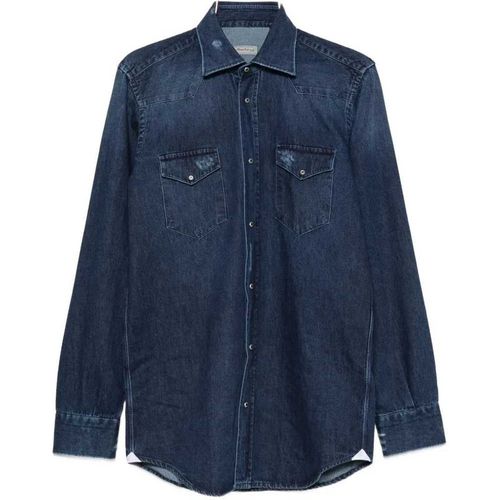 Sartorio Napoli Chemise en jean avec empiècement