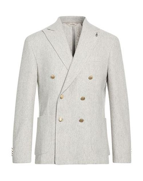 Man Blazer Light grey Size 42 Wool, Polyester, Cotton