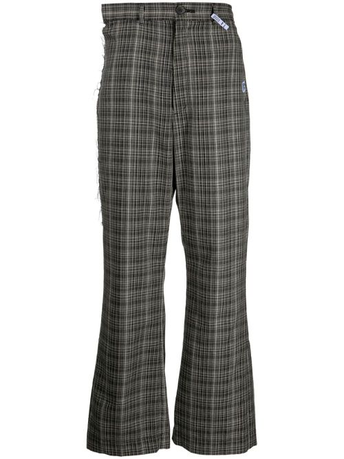 Check-pattern trousers - Black