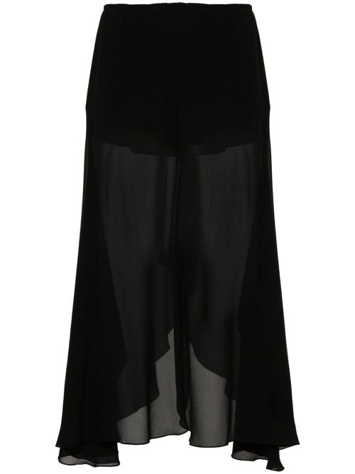 Gerogette cropped trousers - Black
