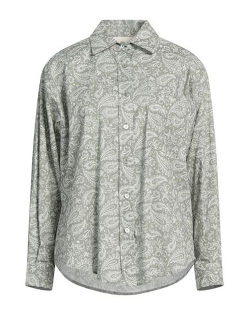 Woman Shirt Sage green Size 6 Cotton, Elastane