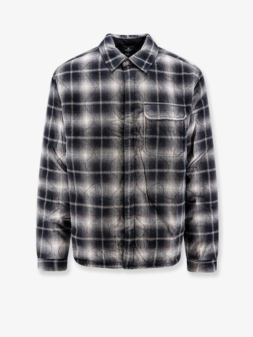 Quilted Organic Cotton Shirt Jacket — Black
