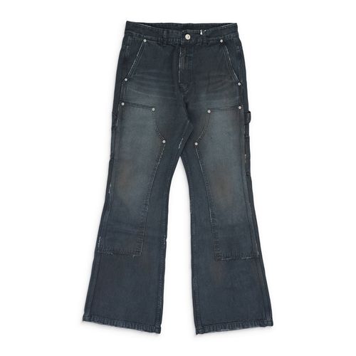 Black Carpenter Flared Denim