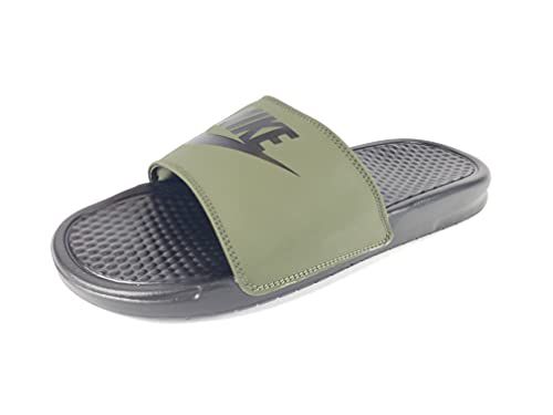 Nike Mens Benassi JDI Slip On Open Toe Flip, Black/White Noir/Blanc