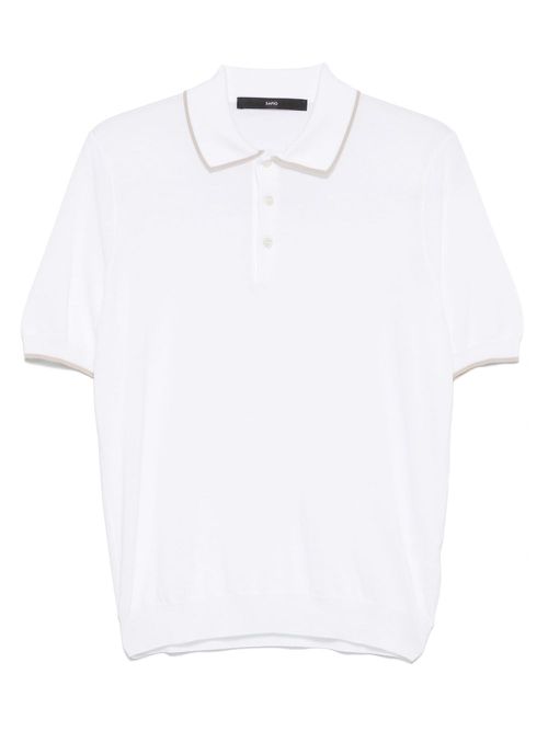 SAPIO contrasting-trim polo shirt - White