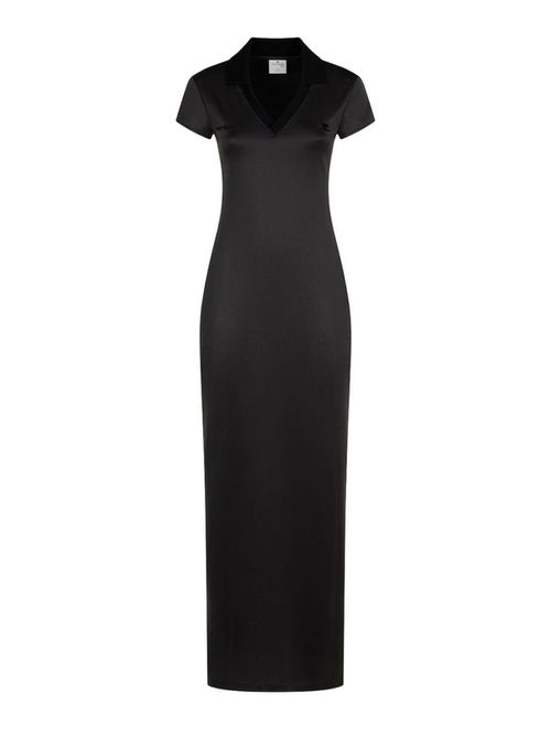 Long dress with V-neck