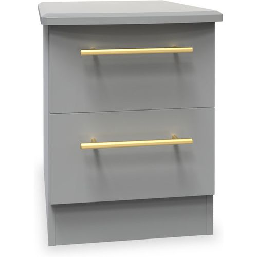 Bramham Grey 2 Drawer Bedside | Roseland