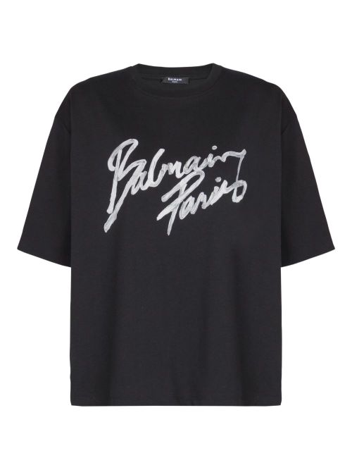 Boxy T-shirt with Brush print