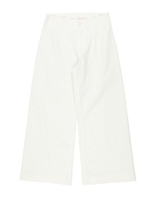 Kid Girl Pants Ivory Size 14 Cotton, Elastane