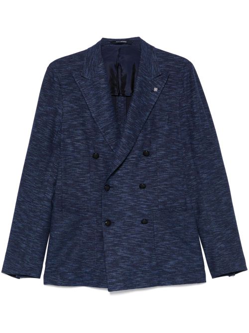 Slub-texture blazer - Blue