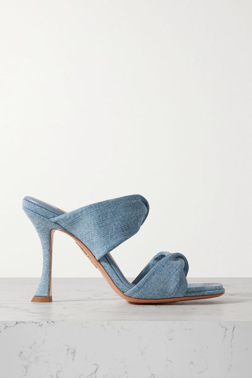 Twist 95 Denim Mules - Blue