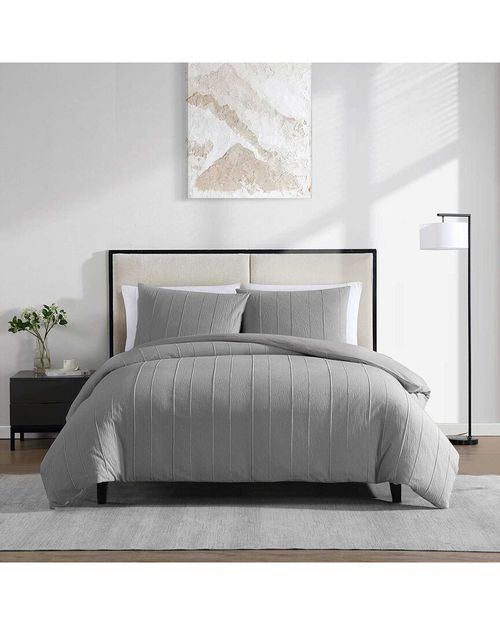 Tucks Cotton Jacquard Duvet Set