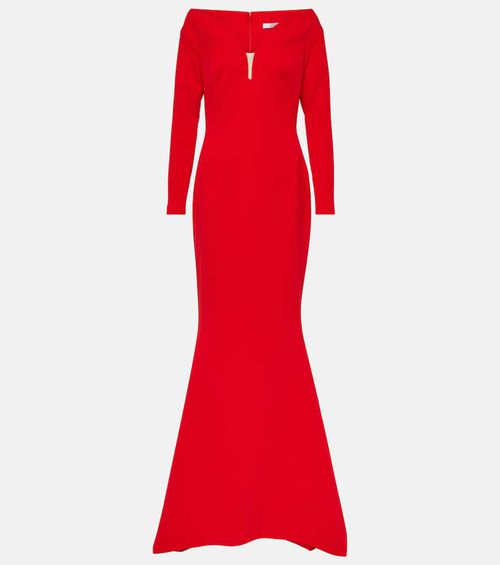 Wilson crêpe fishtail gown
