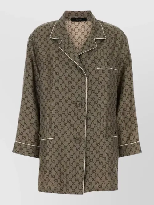 Gucci - lounge set silk nylon blend piping