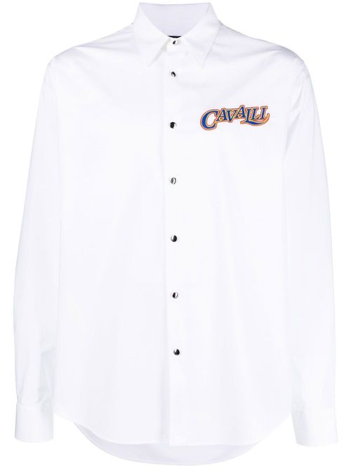 Embroidered logo shirt - White
