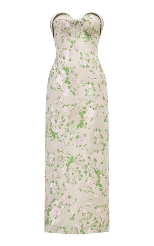 Silk-Blend Corset Midi Dress - Moda Operandi
