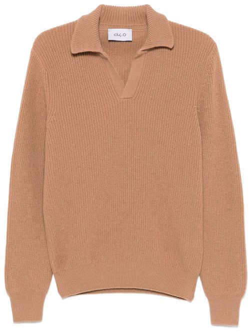Virgin wool polo shirt - Brown