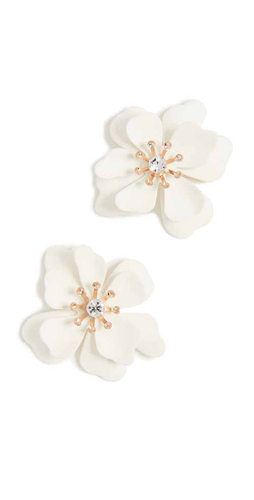 Bloom Earrings White One Size