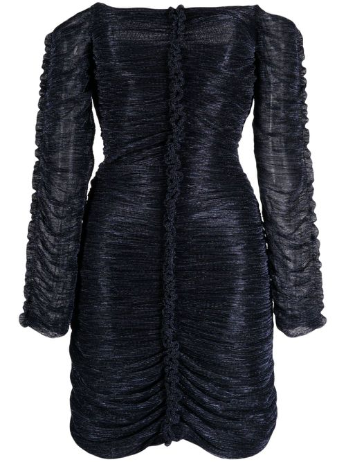Off-shoulder ruched minidress - Blue