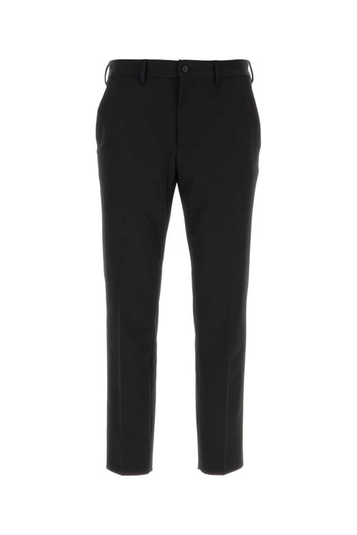 Stretch Recycled Polyester Trousers — Black