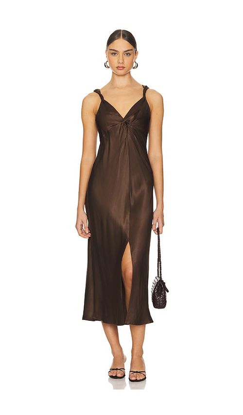 Rails MIDI-KLEID VIVIANA in Brown. Größe XXS. Also in M