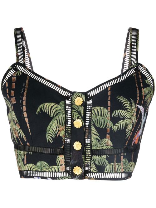 Beija-Flor cropped top - Black