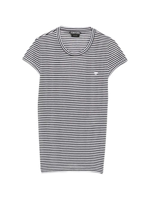 Striped Viscose T-Shirt