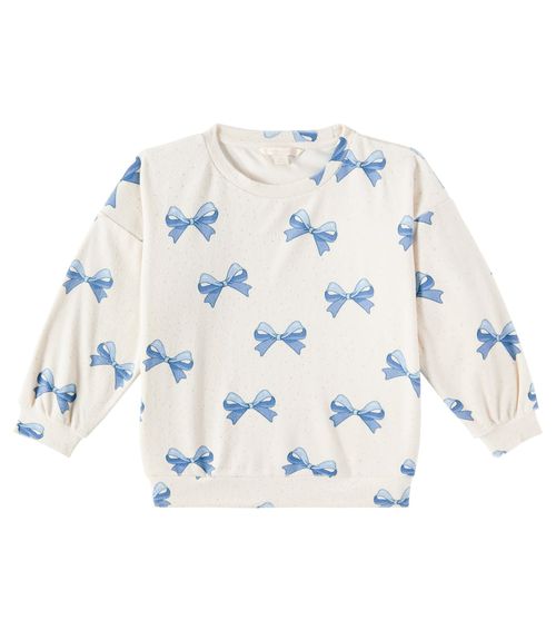 Konges Sløjd Itty bow-detail cotton-blend sweatshirt