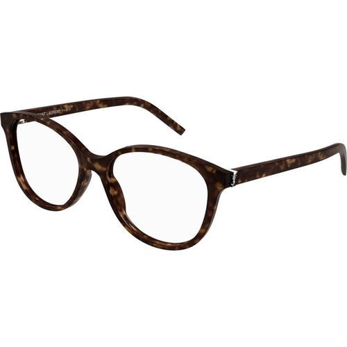 SAINT LAURENT Woman SAINT LAURENT SL M112 005 Optical frames Acetate Havana Transparent Round ["Antiriflesso