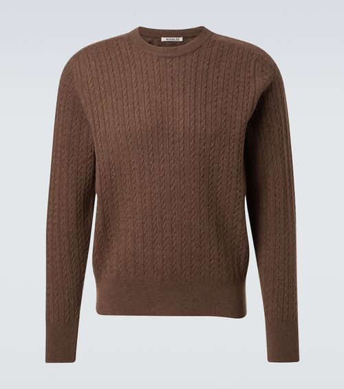 Cable-knit wool sweater