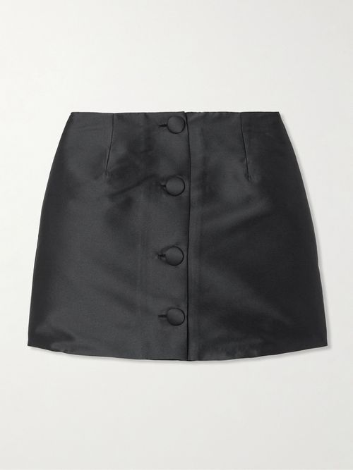Lucio Faille Mini Skirt - Black