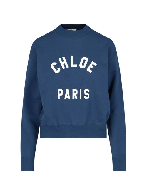 Chloé Cotton Sweater with Appliqué Front