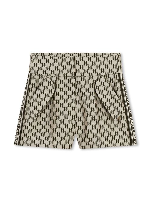 Monogram-pattern jacquard shorts - Neutrals